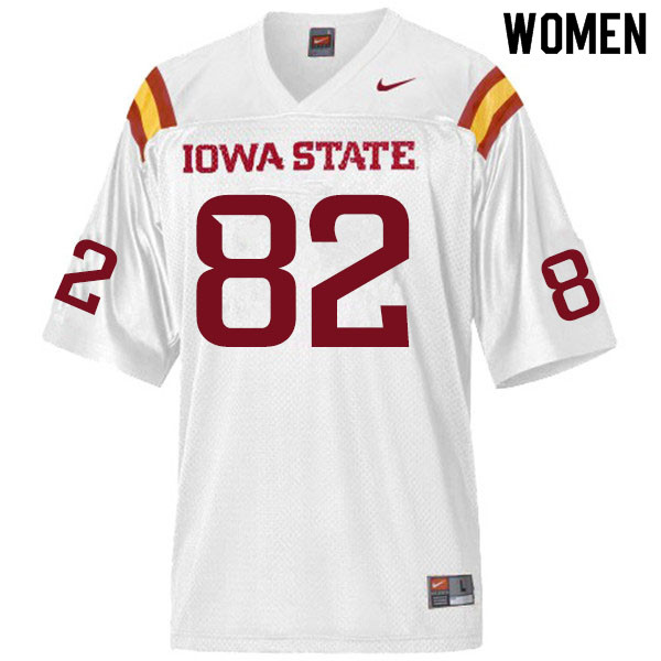 Iowa State Cyclones Women's #82 Landen Akers Nike NCAA Authentic White College Stitched Football Jersey GL42A31PE
